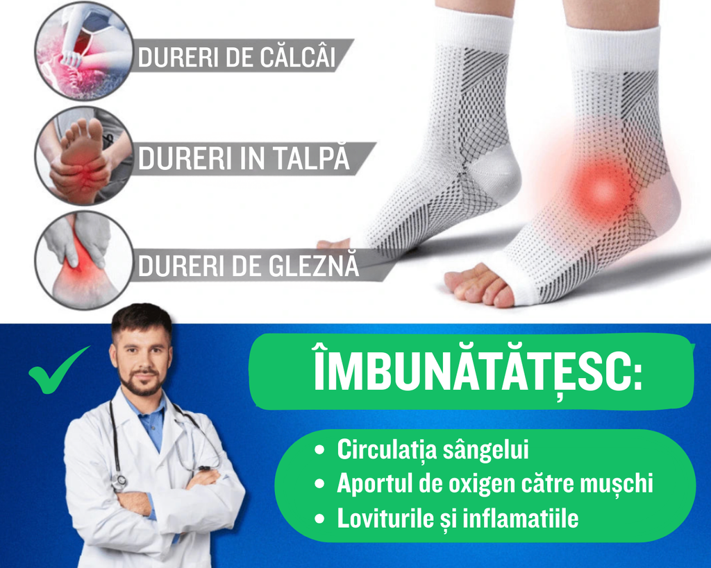 Șosete compresive - scapă durerile din picior
