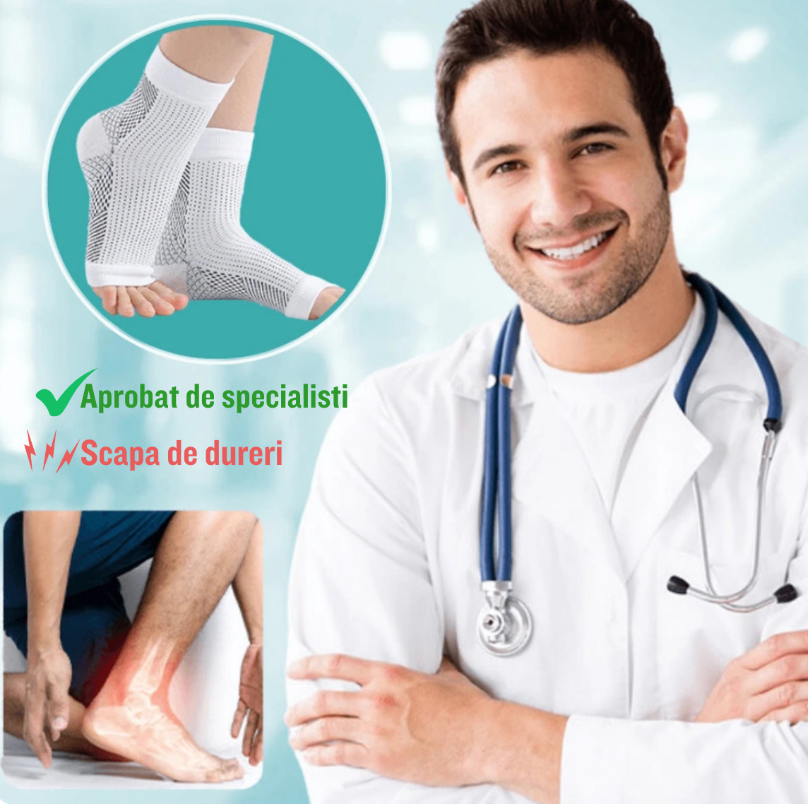 Șosete compresive - scapă durerile din picior